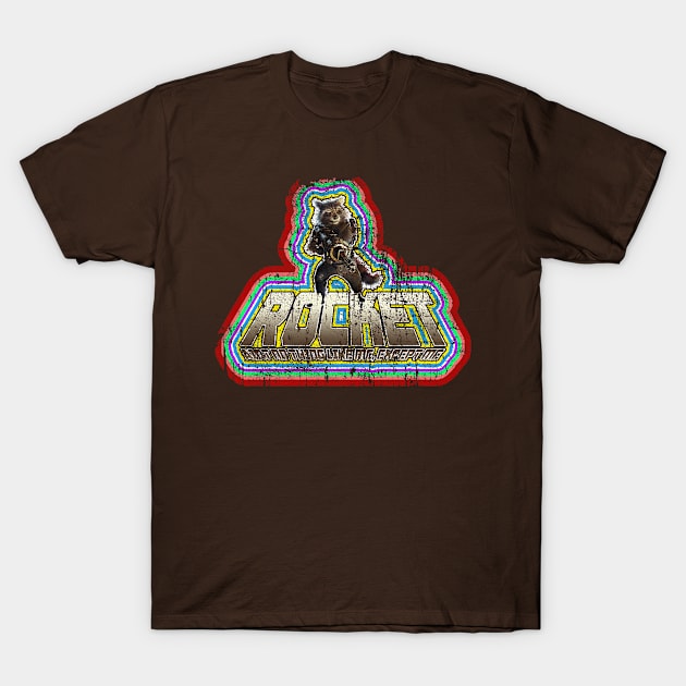 Rocket Raccoon, retro distressed T-Shirt by MonkeyKing